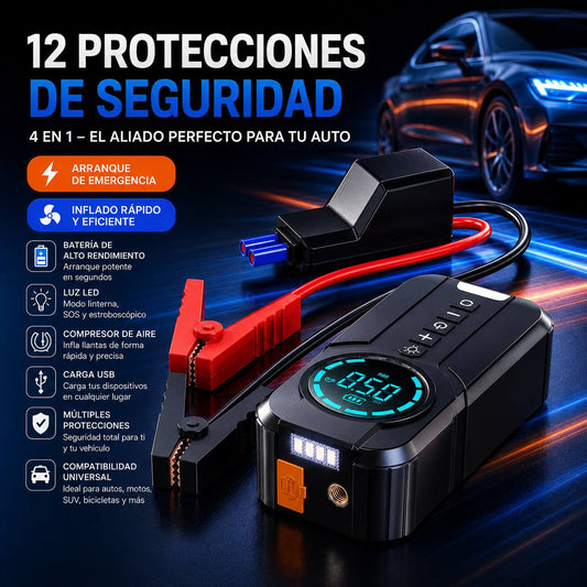 Arrancador de Batería 4 en 1