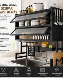 Organizador de Cocina Metálico de 2 Niveles