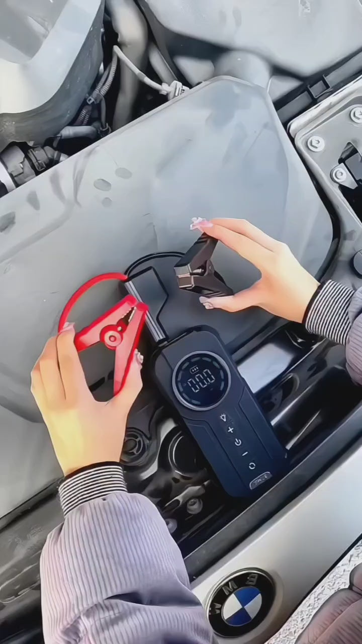 Cargar video: Arrancador de Batería 4 en 1